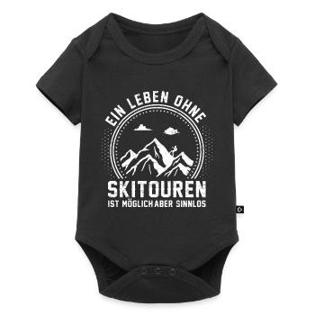 Ein Leben Ohne Skitouren ist möglich aber sinnlos - Baby Premium Kurzarmbody - Schwarz - Vorne