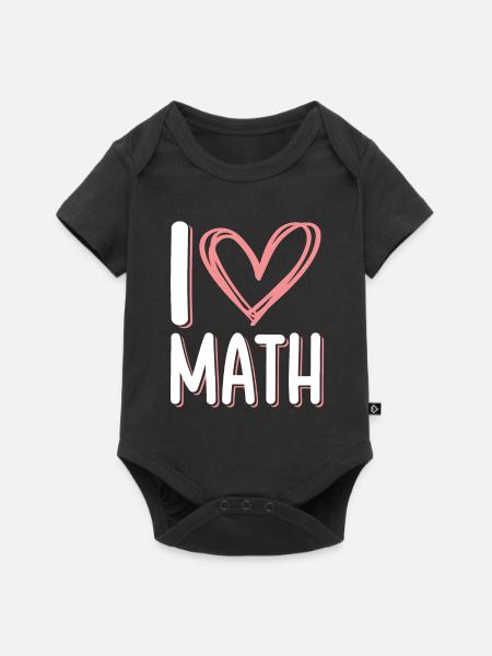 ich liebe mathe - Baby Premium Kurzarmbody - Schwarz