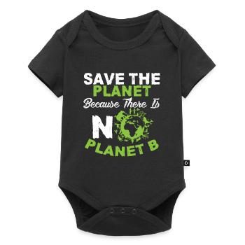 environmental protection planet b - Baby Premium short-sleeve bodysuit - black - Front