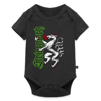 Steiermark Retro Panther Wappen Steirerbua Steirer - Baby Premium Kurzarmbody - Schwarz - Vorne