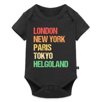 London New York Paris Tokyo Helgoland - Baby Premium Kurzarmbody - Schwarz - Vorne