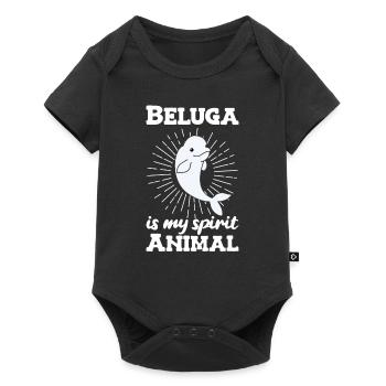 Béluga animaux mignons pour enfants bélugas - Body à manches courtes Premium Bébé - noir - Devant