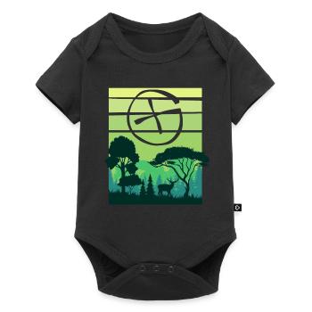 Geocaching Container Treasure Hunting GPS Map Geoc - Baby Premium Kurzarmbody - Schwarz - Vorne
