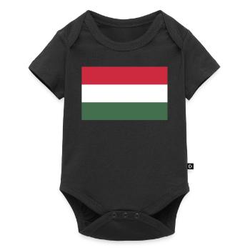 Drapeau de la Hongrie - Body à manches courtes Premium Bébé - noir - Devant