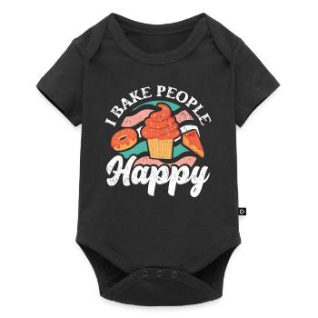 I bake people happy for a Baker - Baby Premium short-sleeve bodysuit - black - Front