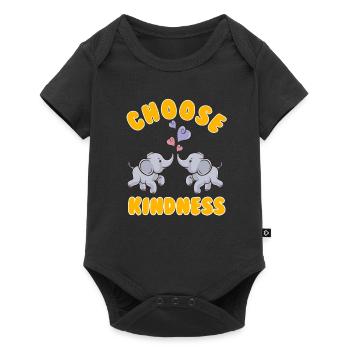 Elephant - Choose Kindness - Zoo - Baby Premium Kurzarmbody - Schwarz - Vorne