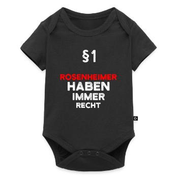 §1 Rosenheimer Haben Immer Recht Rosenheim - Baby Premium Kurzarmbody - Schwarz - Vorne