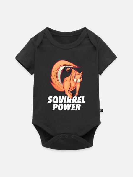 Eichhörnchen - Baby Premium Kurzarmbody - Schwarz