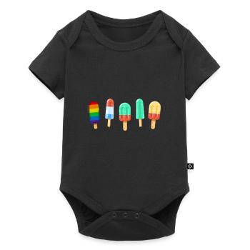 Gay Rainbow Ice Gay Pride Homosexuel - Baby Premium short-sleeve bodysuit - black - Front