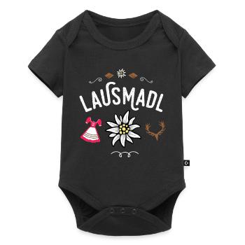 Lausmadl Ersatz Tracht bayrisches Madl Mei Dirndl - Baby Premium Kurzarmbody - Schwarz - Vorne