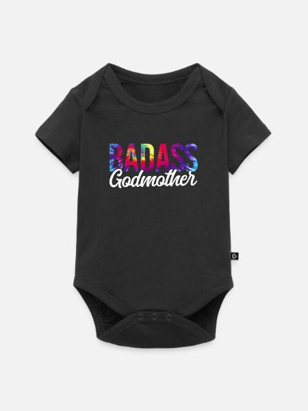 Badass Godmother Tie Dye - Baby Premium Kurzarmbody - Schwarz