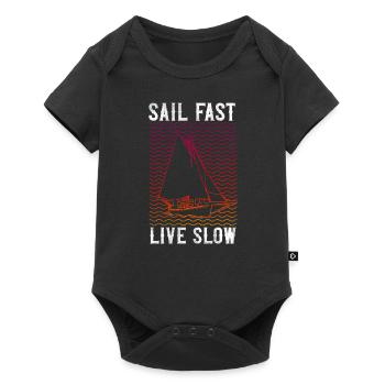 Sailing Sail Fast Live Slow - Body à manches courtes Premium Bébé - noir - Devant