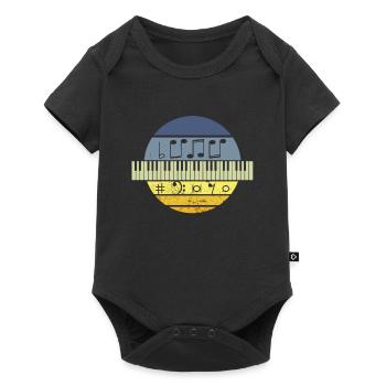 Piano - Baby Premium Kurzarmbody - Schwarz - Vorne
