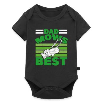 Papa Mows Best Lawnmower Grass Gardening Father - Body à manches courtes Premium Bébé - noir - Devant