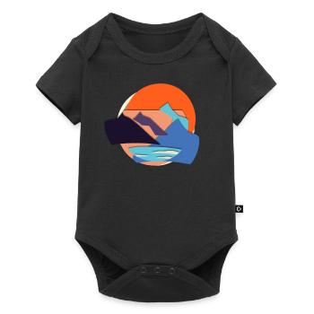 Abstrakt - Baby Premium Kurzarmbody - Schwarz - Vorne