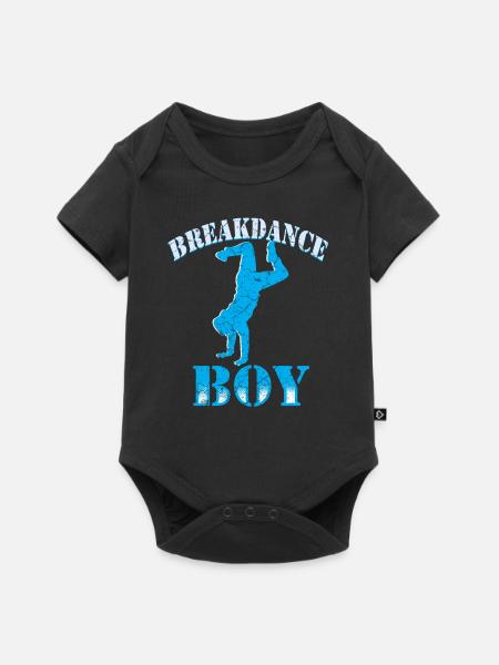 Breakdance Boy Breakdancing Kinderen - Premium babyrompertje met korte mouwen  - zwart