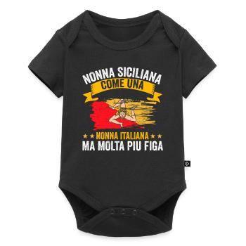 Nonna siciliana sicilia - Baby Premium Kurzarmbody - Schwarz - Vorne