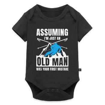 Ski Tshirt Apres Saut à ski hiver Neige Skilift - Body à manches courtes Premium Bébé - noir - Devant