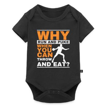 Why Run And Puke Discus Thrower Throw Tack And - Body à manches courtes Premium Bébé - noir - Devant