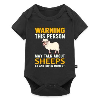 SHEEP FARMER BARN warning talk about sheeps - Body à manches courtes Premium Bébé - noir - Devant
