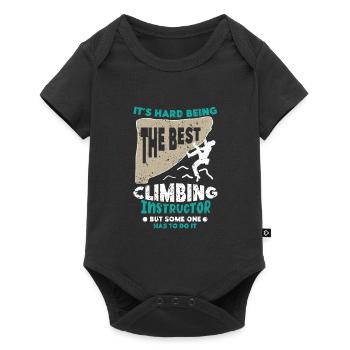 Climbing instructor Climbing instructor climbing climbing course - Baby Premium short-sleeve bodysuit - black - Front