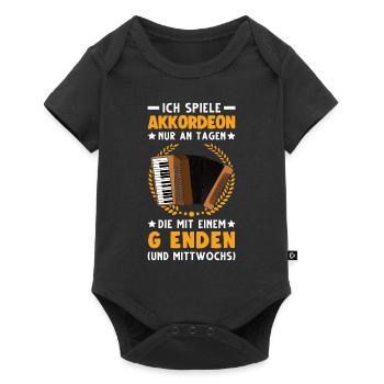 Akkordeon Spruch Ziehharmonika Akkordeonist - Baby Premium Kurzarmbody - Schwarz - Vorne