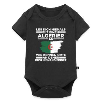 Algerier Algerien Algerisches Geschenk - Baby Premium Kurzarmbody - Schwarz - Vorne