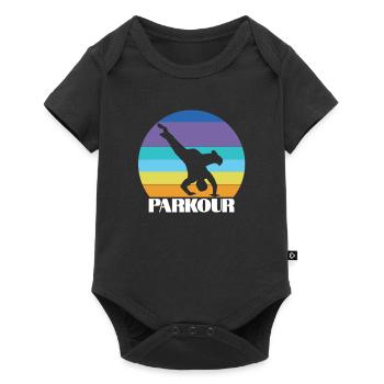 Gymnastics Parkour Sports Freerunning - Baby Premium short-sleeve bodysuit - black - Front