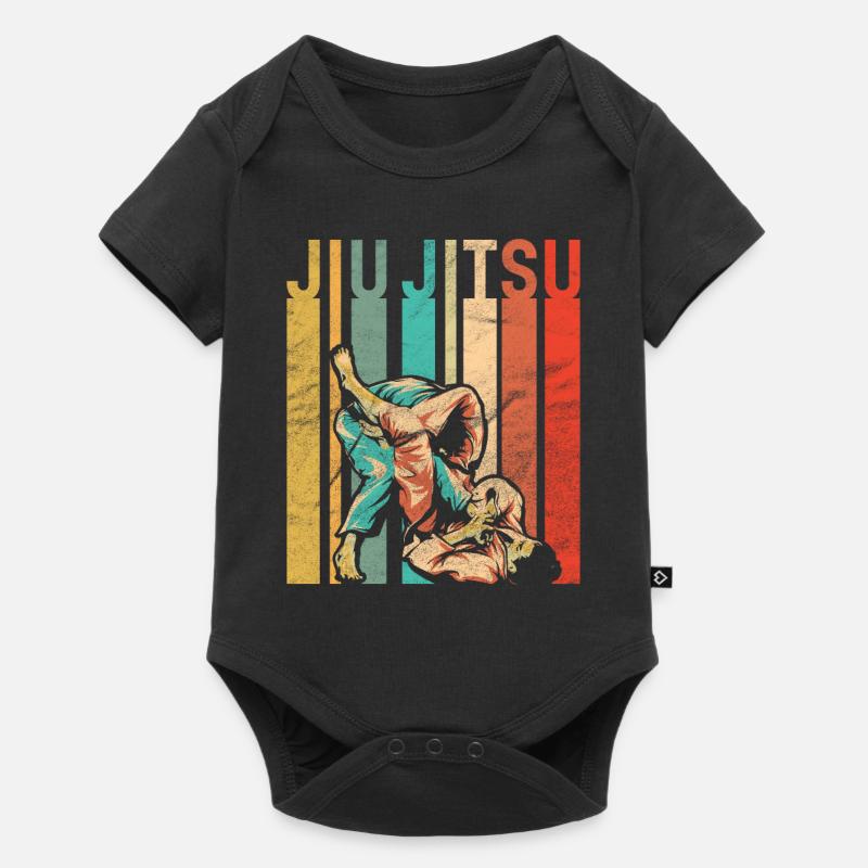 Retro Jiu Jitsu - Baby Premium Kurzarmbody - Schwarz