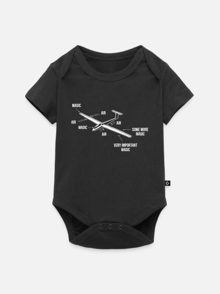 Planeur magique Planeur - Body à manches courtes Premium Bébé - noir