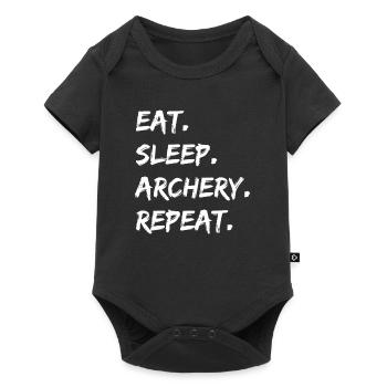 Sports d’arc - Eat Sleep Archery Repeat - Body à manches courtes Premium Bébé - noir - Devant