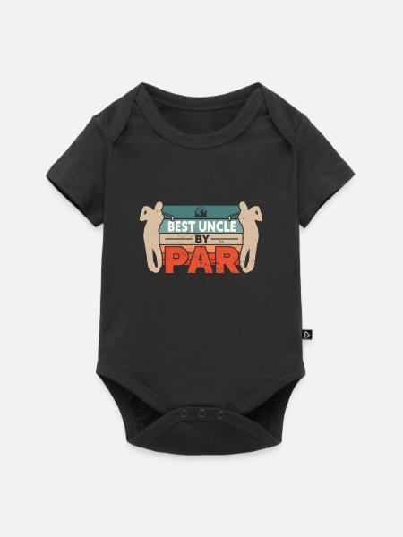 Golf Best Uncle By Par - Baby Premium Kurzarmbody - Schwarz