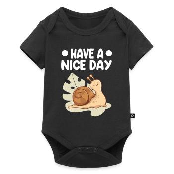 snail - Baby Premium short-sleeve bodysuit - black - Front