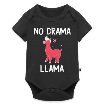 Lama Llama Alpaca - Baby Premium short-sleeve bodysuit - black - Front