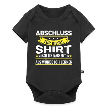 Abschluss Schulabschluss Schule Abitur - Baby Premium Kurzarmbody - Schwarz - Vorne