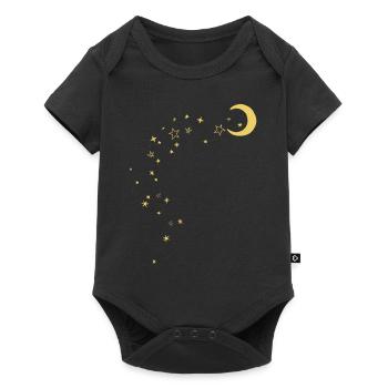 Moon and stars - Baby Premium short-sleeve bodysuit - black - Front