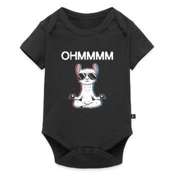 OHMMM Meditation Lama yoga - Body à manches courtes Premium Bébé - noir - Devant