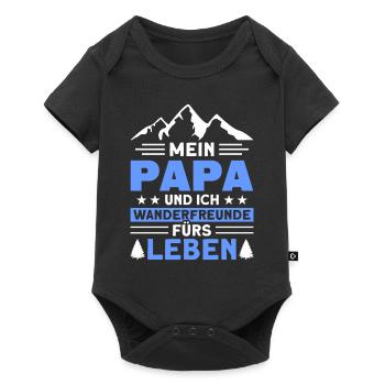Wanderer Wandertour Wandern - Baby Premium Kurzarmbody - Schwarz - Vorne