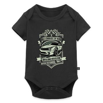 Auto Sportwagen - Baby Premium Kurzarmbody - Schwarz - Vorne