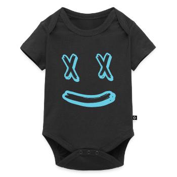 Rires du visage - Body à manches courtes Premium Bébé - noir - Devant