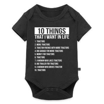 Things I Want In My Life Tracteur tracteur - Body à manches courtes Premium Bébé - noir - Devant