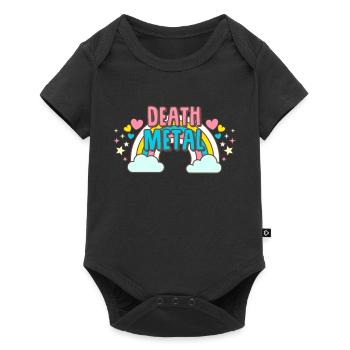 Arc-en-ciel de musique death metal - Body à manches courtes Premium Bébé - noir - Devant