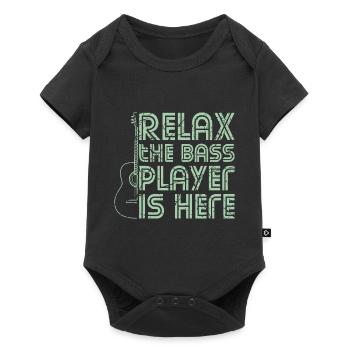 Bass guitarist bassist bass player - Baby Premium short-sleeve bodysuit - black - Front