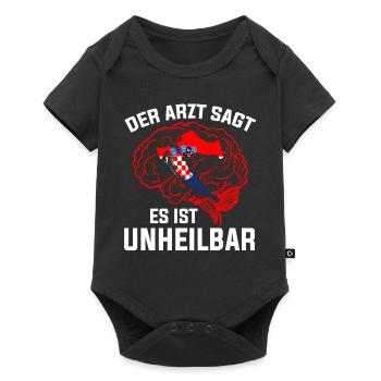Kroatisch Arzt Kroate Kroatin Kroaten Kroatien - Baby Premium Kurzarmbody - Schwarz - Vorne
