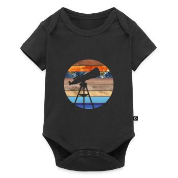 Telescope Space Planets Solar System Astronomy - Baby Premium short-sleeve bodysuit - black - Front