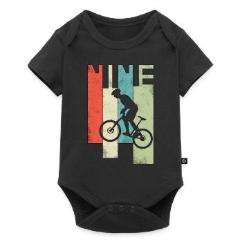 Children 9th birthday BMX 9 years children's birthday - Baby Premium short-sleeve bodysuit - black - Front