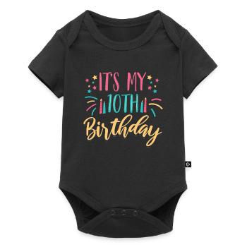 10 anniversaire Idée cadeau 10 ans cadeau - Body à manches courtes Premium Bébé - noir - Devant