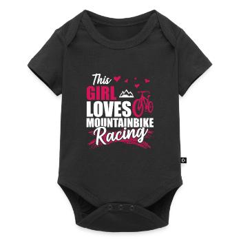 This Girl Loves Mountainbike Racing - Body à manches courtes Premium Bébé - noir - Devant