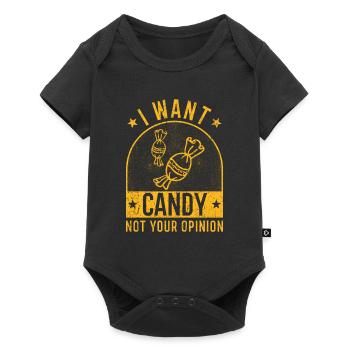 I want Candy - Baby Premium short-sleeve bodysuit - black - Front