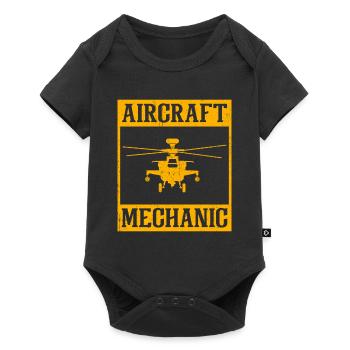 Aircraft Mechanic Aircraft Mechanic - Baby Premium short-sleeve bodysuit - black - Front